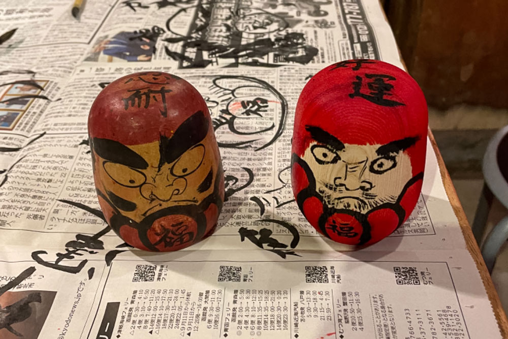 作成した2つのだるま